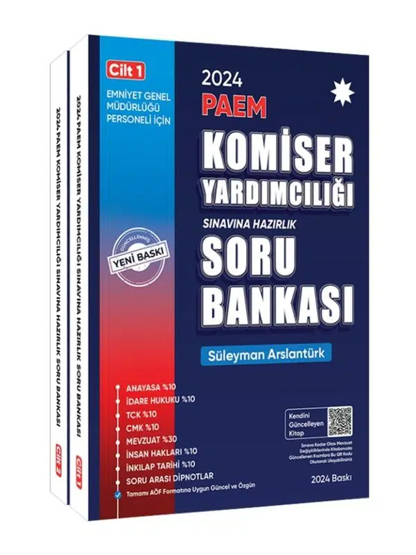2024 Paem Komiser Yardımcılığı Sınavına Hazırlık Soru Bankası Seti 2 Cilt