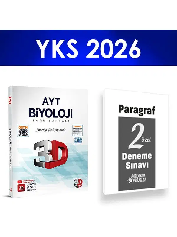 2026 AYT Biyoloji Soru Bankası 3D Yayınları Paragraf Deneme Hediye
