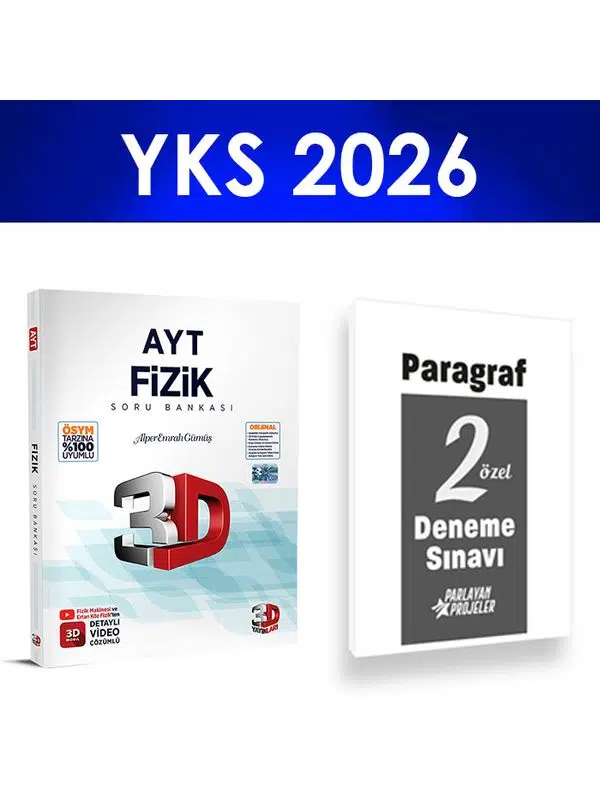 2026 AYT Fizik Soru Bankası 3D Yayınları Paragraf Deneme Hediye