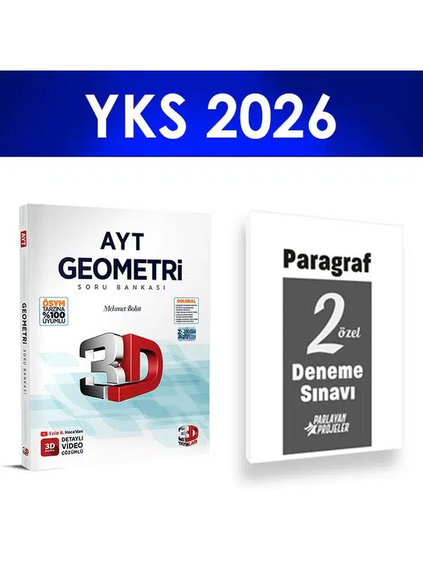 2026 AYT Geometri Soru Bankası 3D Yayınları Paragraf Deneme Hediye