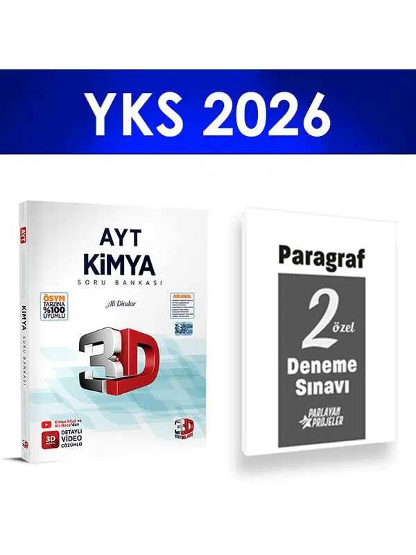 2026 AYT Kimya Soru Bankası 3D Yayınları Paragraf Deneme Hediye