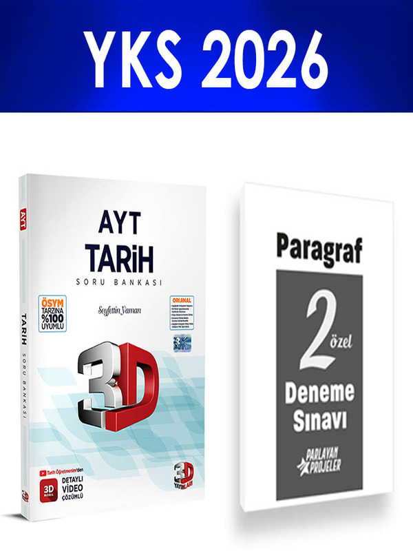 2026 AYT Tarih Soru Bankası 3D Yayınları Paragraf Deneme Hediye