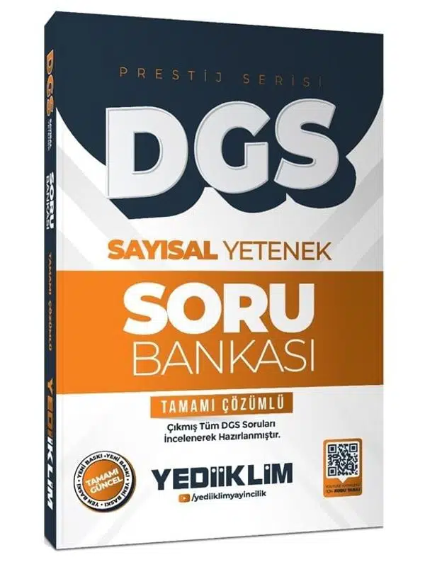 Yediiklim Yayınları 2026 DGS Prestij Serisi Sayısal Yetenek Tamamı Çözümlü Soru Bankası