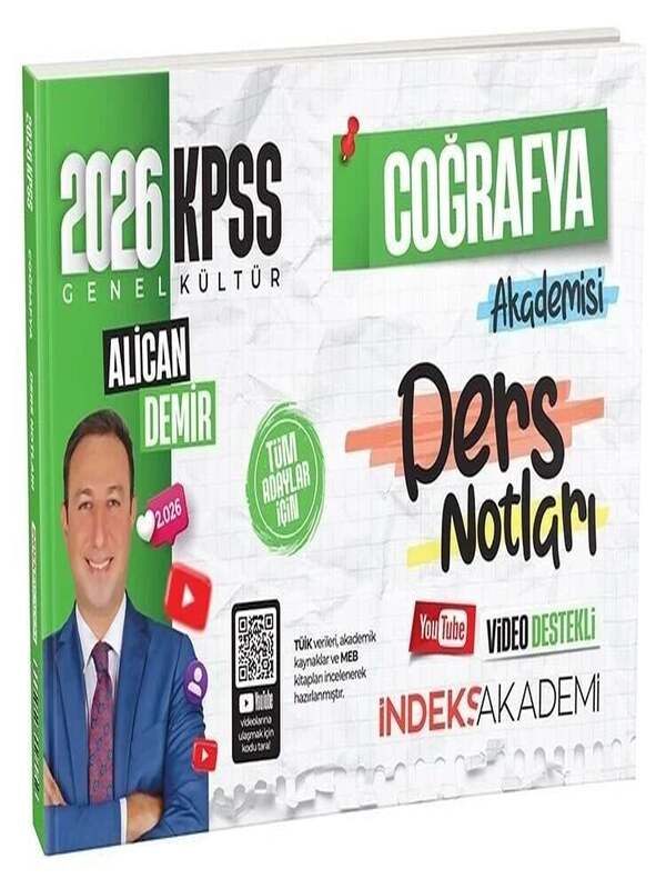2026 KPSS Coğrafya Akademisi Video Ders Notları - Alican Demir İndeks Akademi Yayıncılık