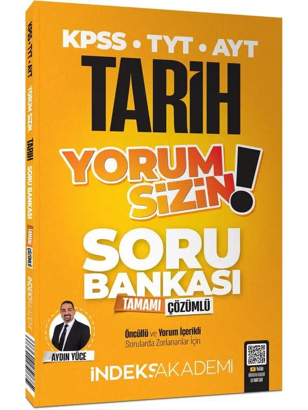 2026 KPSS MEB-AGS TYT AYT Tarih Yorum Sizin Soru Bankası Çözümlü - Aydın Yüce İndeks Akademi Yayıncılık