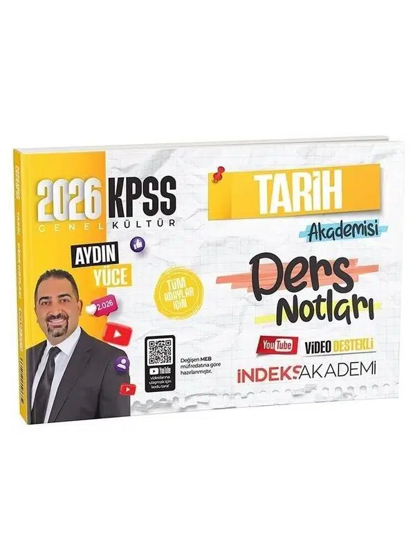2026 KPSS Tarih Akademisi Video Ders Notları - Aydın Yüce İndeks Akademi Yayıncılık