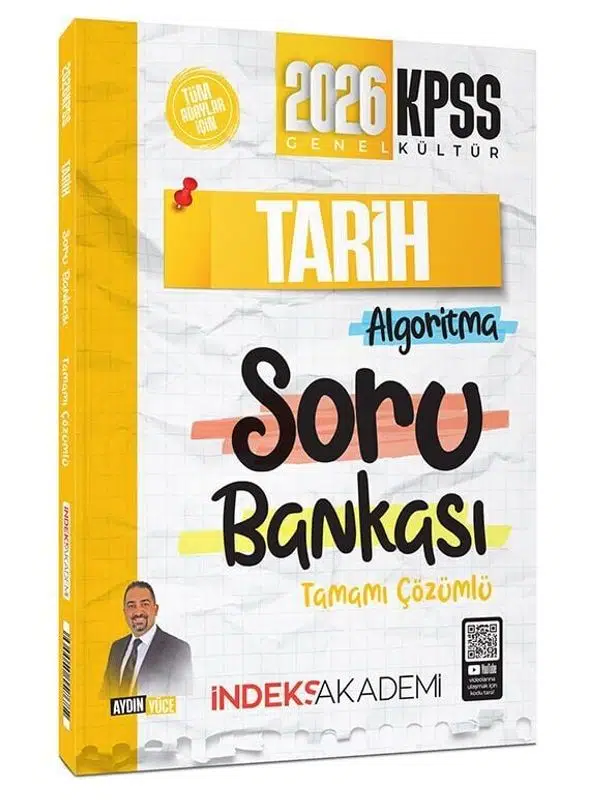 2026 KPSS Tarih Algoritma Soru Bankası Çözümlü - Aydın Yüce İndeks Akademi Yayıncılık