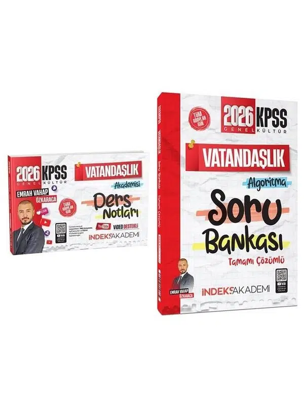 2026 KPSS Vatandaşlık Algoritma Soru Bankası ve Ders Notu Seti - Emrah Vahap İndeks Akademi