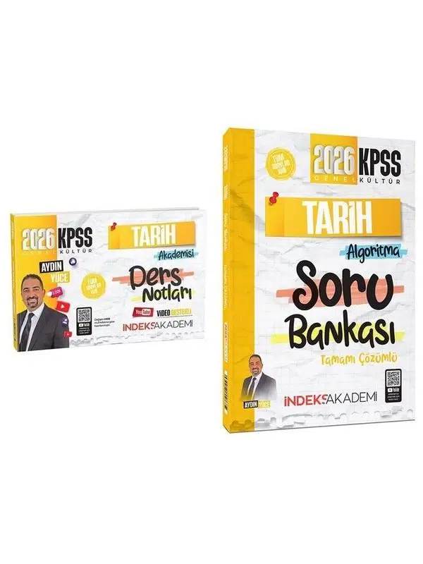 2026 KPSS Tarih Algoritma Soru Bankası ve Ders Notları Seti Aydın Yüce İndeks Akademi