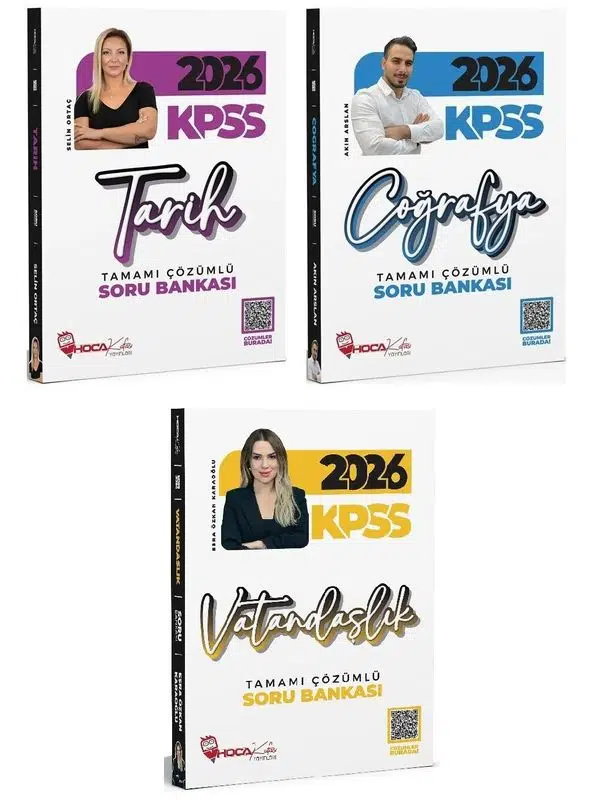 2026 KPSS Tarih + Coğrafya + Vatandaşlık Soru Bankası 3 lü Set Hoca Kafası Yayınları