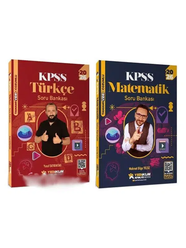 2026 KPSS Türkçe + Matematik Atölye Soru Bankası 2 li Set Yediiklim Yayınları Paragraf Hediye