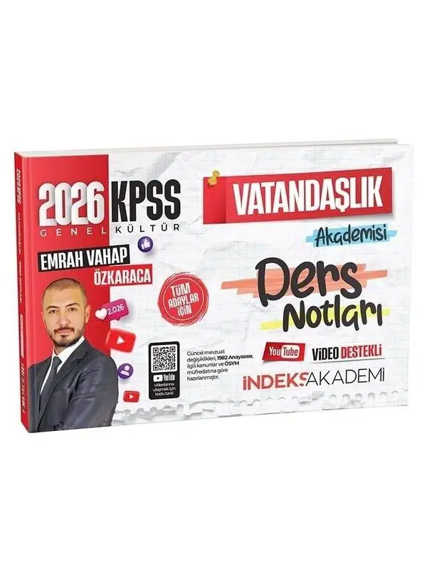 2026 KPSS Vatandaşlık Akademisi Video Ders Notları - Emrah Vahap Özkaraca İndeks Akademi Yayıncılık