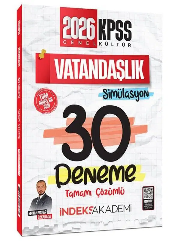 2026 KPSS Vatandaşlık Simülasyon 30 Deneme Çözümlü - Emrah Vahap Özkaraca