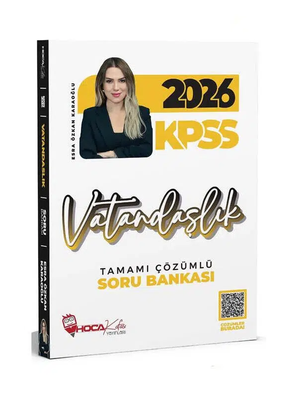2026 KPSS Vatandaşlık Soru Bankası Çözümlü - Esra Özkan Karaoğlu Hoca Kafası Yayınları