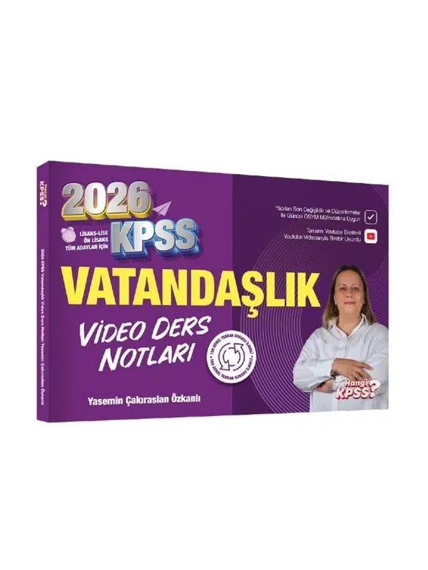 2026 KPSS Vatandaşlık Video Ders Notları Tüm Adaylar İçin Yasemin Özkanlı