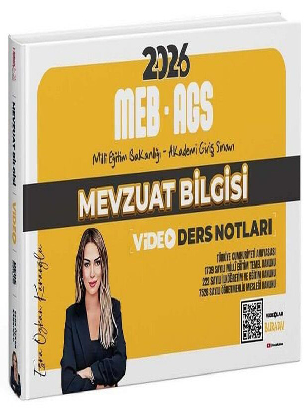 2026 MEB-AGS Mevzuat Bilgisi Video Ders Notları - Esra Özkan Karaoğlu Hoca Kafası Yayınları