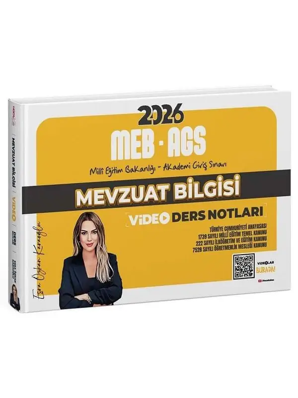 2027 MEB-AGS Mevzuat Bilgisi Video Ders Notları - Esra Özkan Karaoğlu Hoca Kafası Yayınları