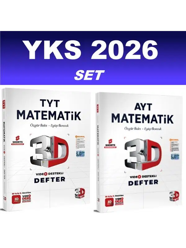 2026 TYT - AYT Matematik Video Destekli Defter VDD Seti 3D Yayınları