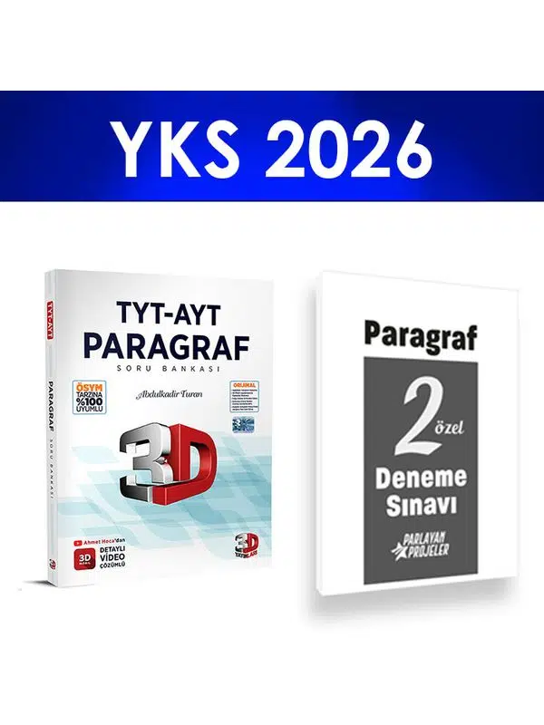 2026 TYT Paragraf Soru Bankası 3D Yayınları Paragraf Deneme Hediye