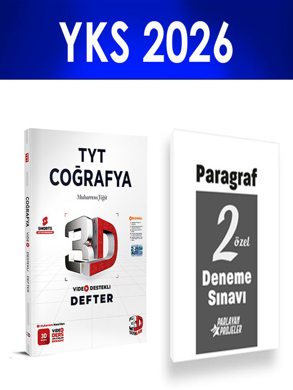 2026 TYT Coğrafya Video Ders Defteri 3D Yayınları Paragraf Deneme Hediye