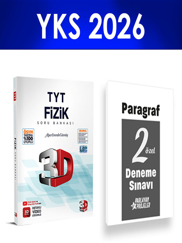 2026 TYT Fizik Soru Bankası 3D Yayınları Paragraf Deneme Hediye
