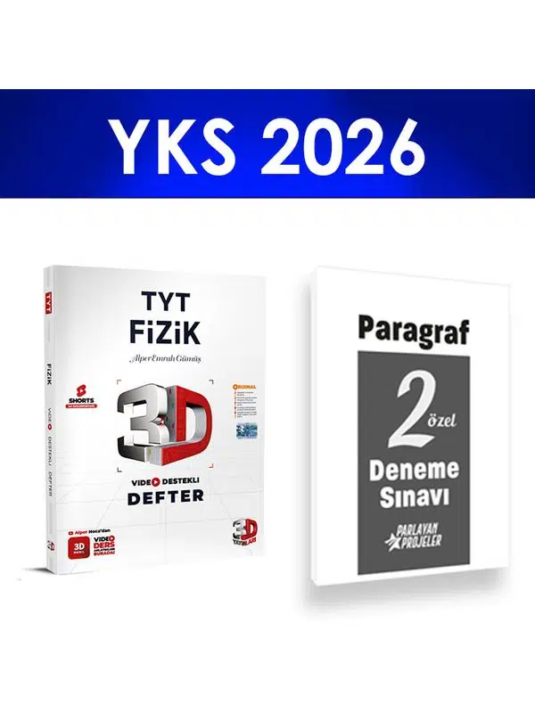 2026 TYT Fizik Video Ders Defteri 3D Yayınları Paragraf Deneme Hediye