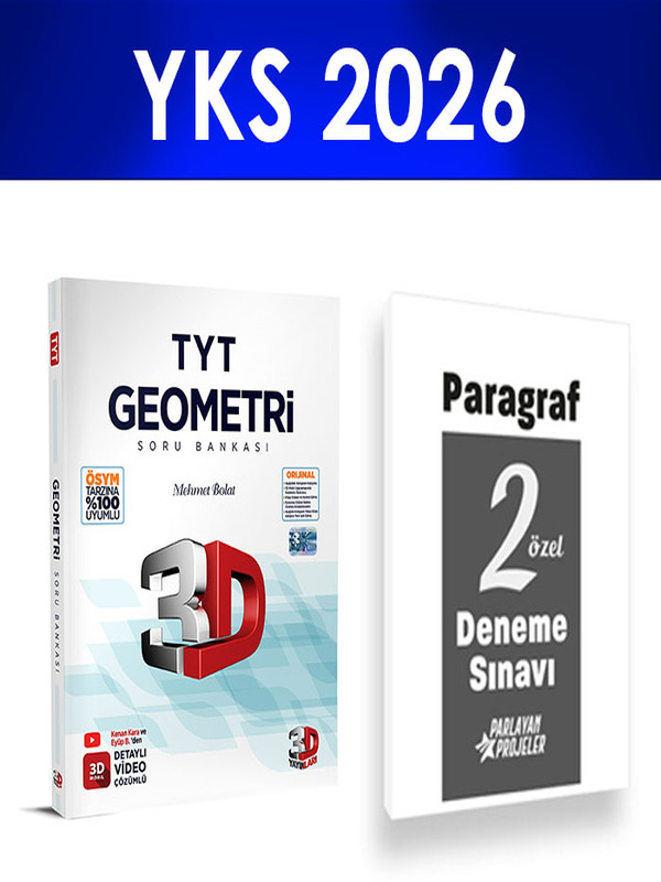 2026 TYT Geometri Soru Bankası 3D Yayınları Paragraf Deneme Hediye