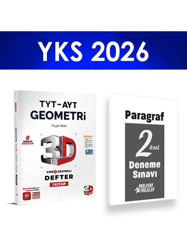2026 TYT Geometri Video Ders Defteri 3D Yayınları Paragraf Deneme Hediye