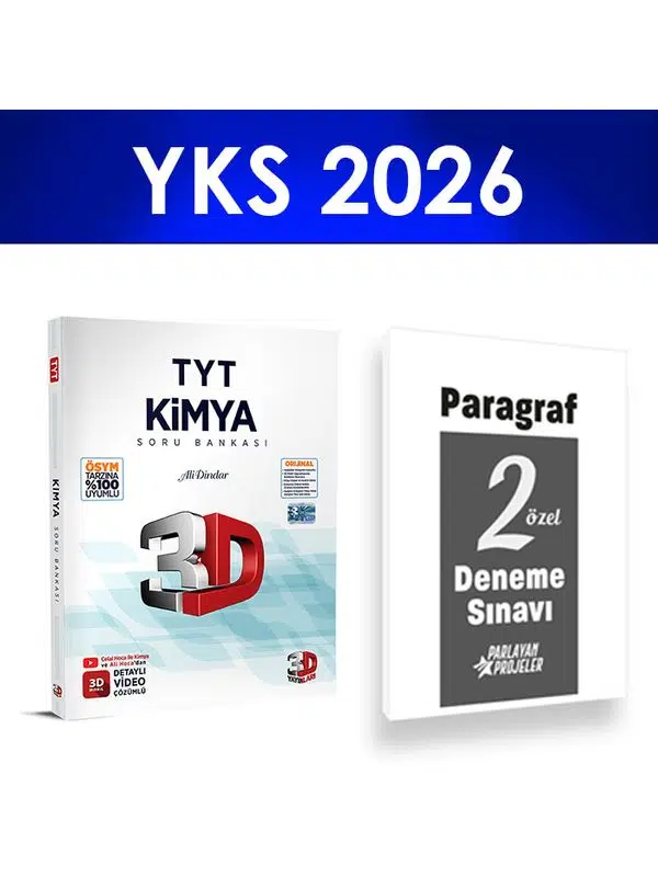 2026 TYT Kimya Soru Bankası 3D Yayınları Paragraf Deneme Hediye
