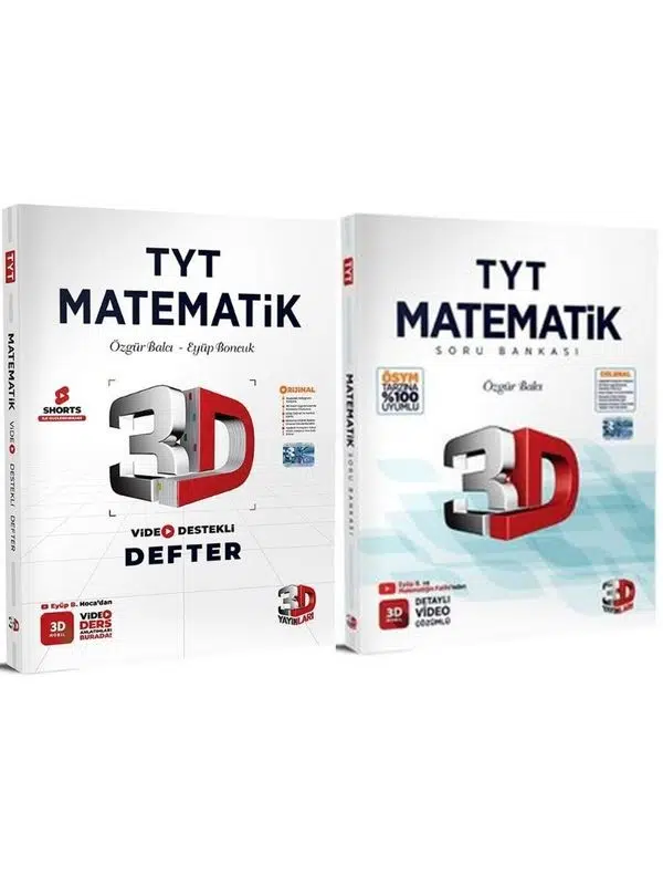 2026 TYT Matematik Video Defter ve Soru Bankası Seti 3D Yayınları