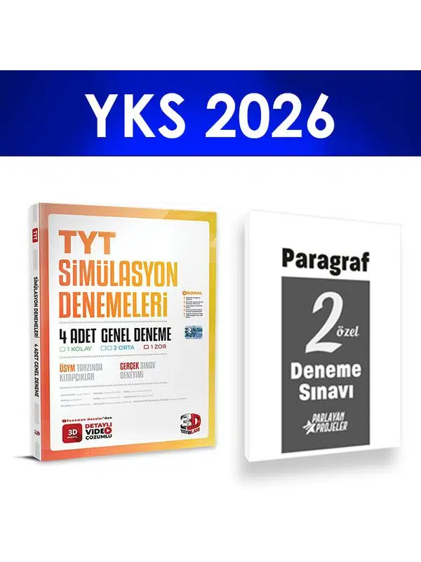 2026 TYT Simülasyon 4 Deneme Sınavı 3D Yayınları Paragraf Deneme Hediye