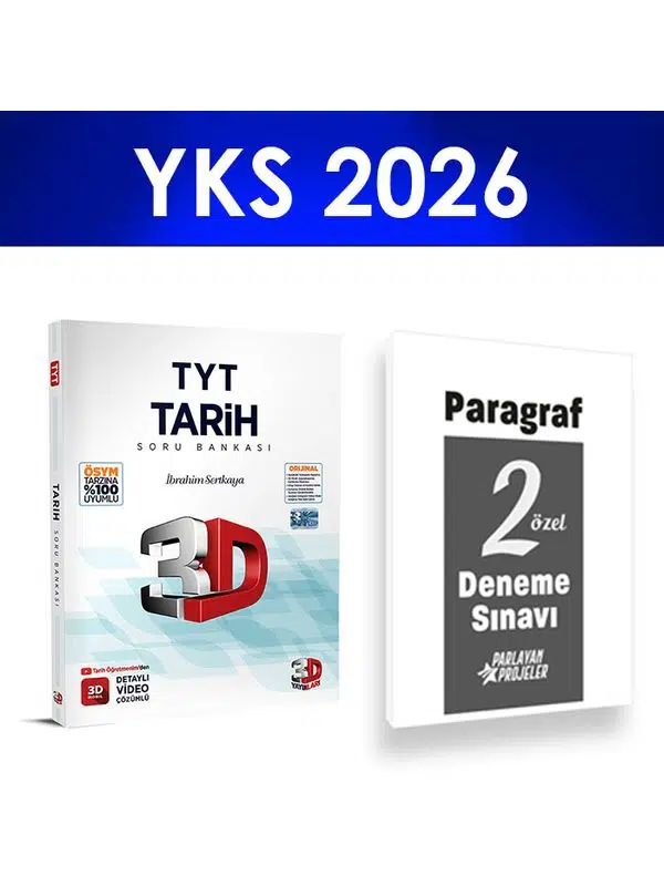 2026 TYT Tarih Soru Bankası 3D Yayınları Paragraf Deneme Hediye