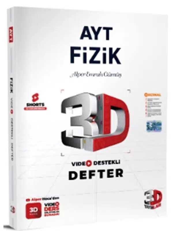 3D Yayınları AYT Fizik Video Destekli Defter 2026