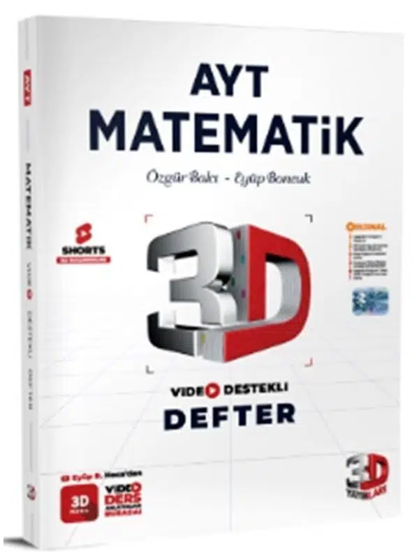 3D Yayınları AYT Matematik Video Destekli Defter 2026