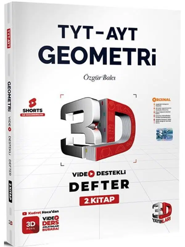 3D Yayınları TYT AYT Geometri Video Destekli Defter 2. Kitap
