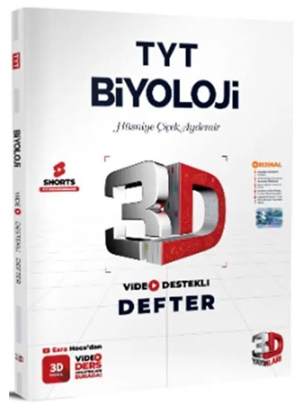 3D Yayınları TYT Biyoloji Video Destekli Defter 2026
