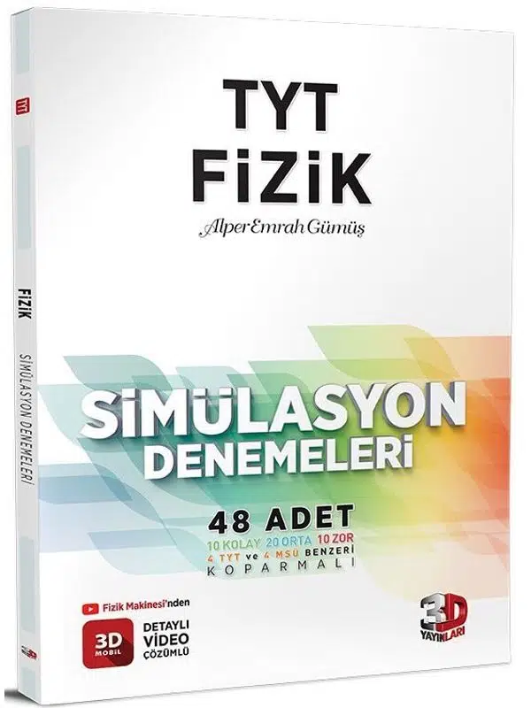 3D Yayınları TYT Fizik Simülasyon 48 Deneme