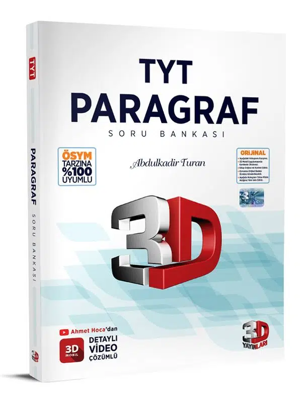 3D Yayınları TYT Paragraf Soru Bankası