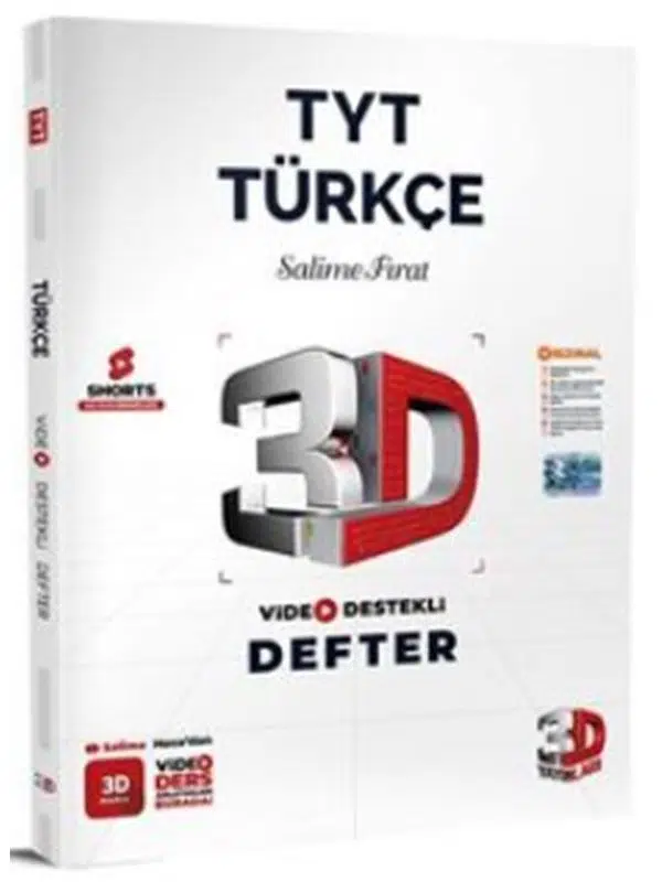 3D Yayınları TYT Türkçe Video Destekli Defter 2026