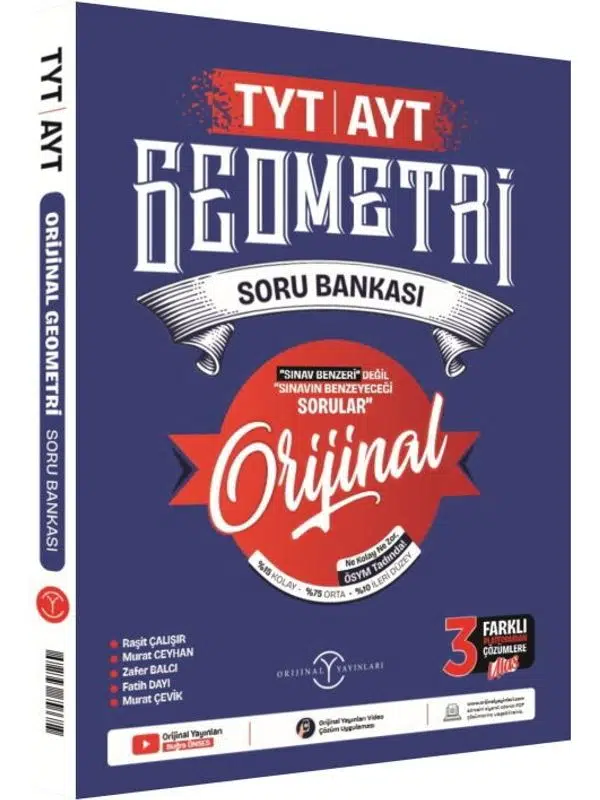 Orijinal Yayınları TYT AYT Geometri Soru Bankası