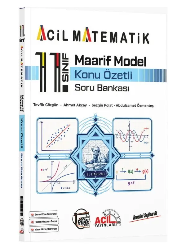 Acil Yayınları 11. Sınıf Acil Matematik Maarif Model Konu Özetli Soru Bankası