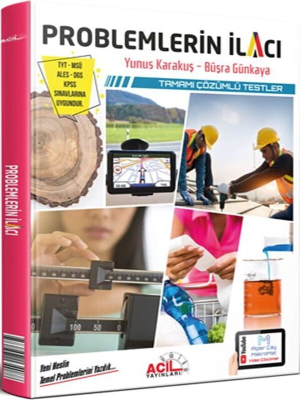 Acil Yayınları YKS TYT MSÜ KPSS Problemlerin İlacı Tamamı Çözümlü Testler
