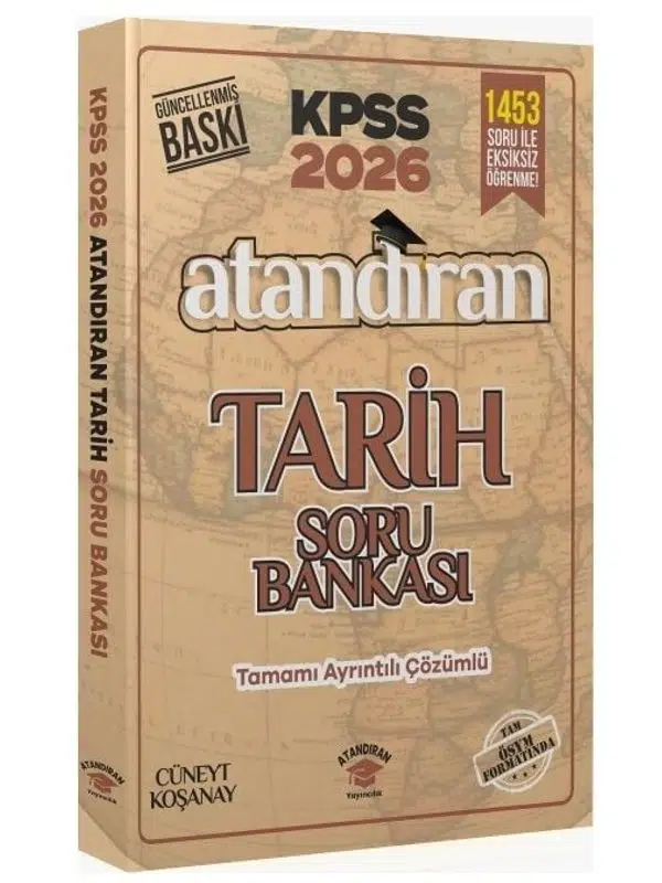 Atandıran 2026 KPSS Tarih Soru Bankası Çözümlü - Cüneyt Koşanay