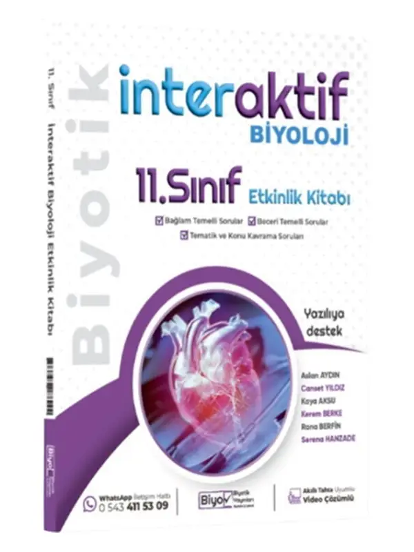 Biyotik Yayınları 11. Sınıf Biyoloji İnteraktif Etkinlik Kitabı