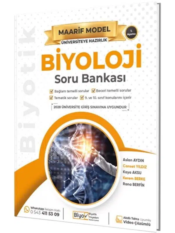 Biyotik Yayınları Üniversiteye Hazırlık Biyoloji Maarif Model Soru Bankası