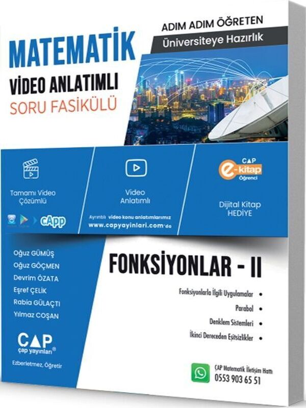 Çap Matematik Fonksiyonlar 2 Video Anlatımlı Soru Fasikülü Parlayan Paragraf 2 Deneme Hediye