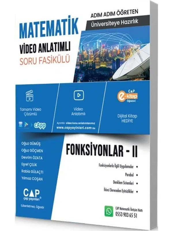 Çap Matematik Fonksiyonlar 2 Video Anlatımlı Soru Fasikülü Parlayan Paragraf 2 Deneme Hediye