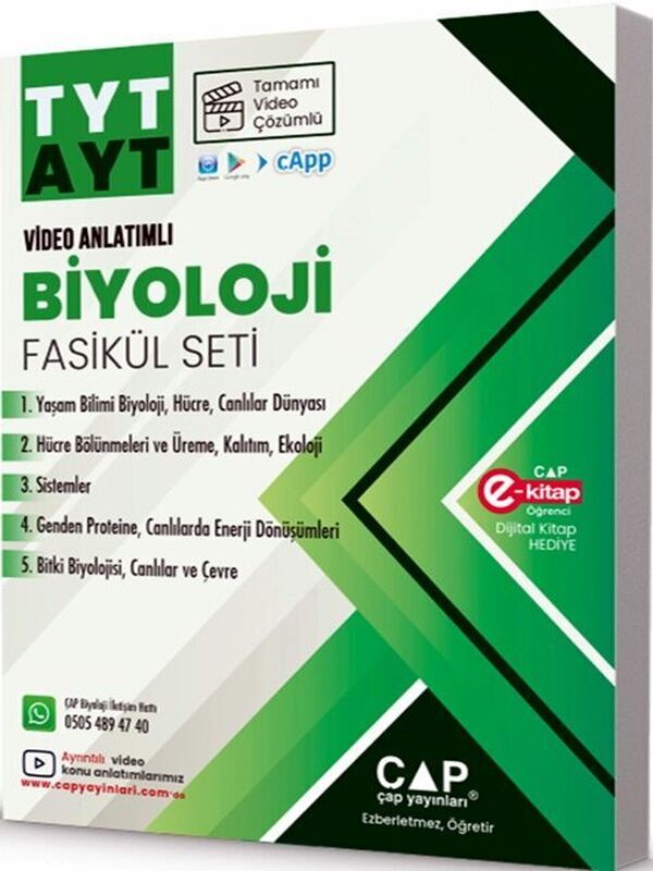 Çap Üniversiteye TYT AYT Hazırlık Biyoloji Fasikülü Seti