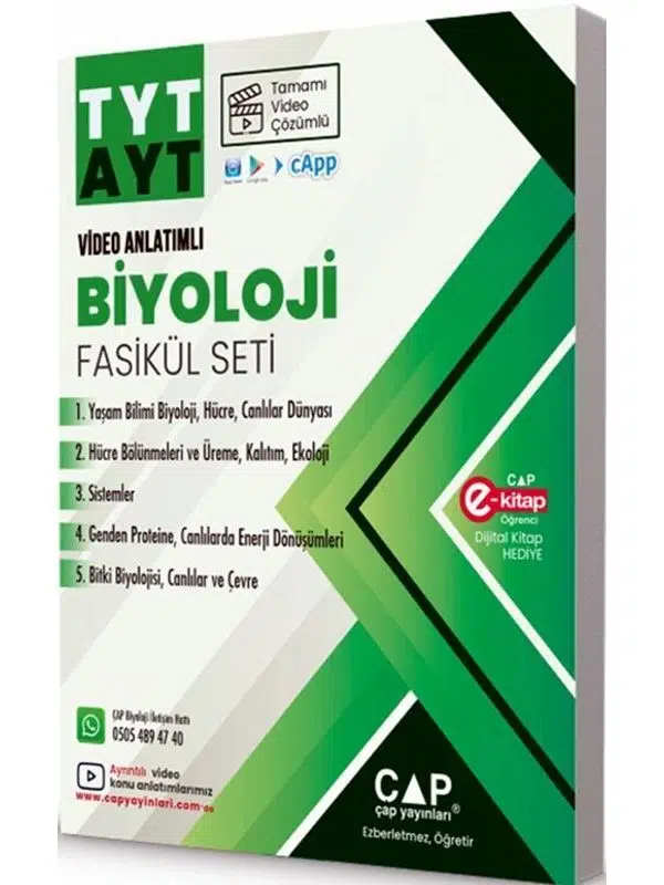 Çap Üniversiteye TYT AYT Hazırlık Biyoloji Fasikülü Seti