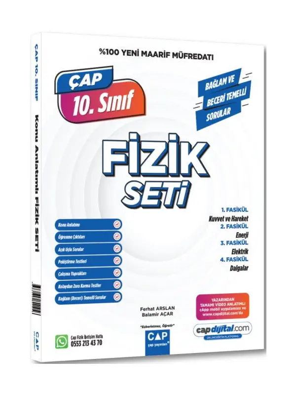 Çap Yayınları 10. Sınıf Fizik Maarif Model Set Yeni Sezon